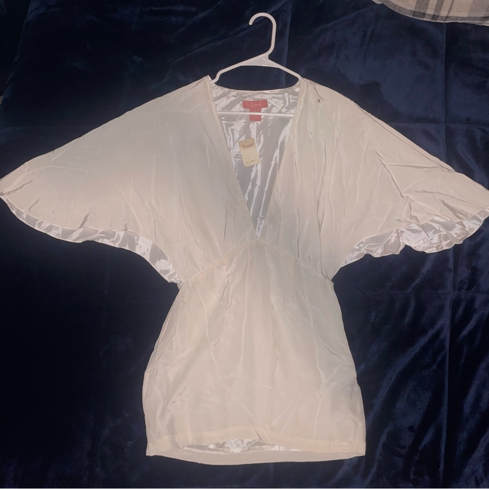 Vintage G-Unit Silk Dolman Sleeve Dress | Color: White | Size: S